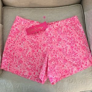 NWT Lilly Pulitzer XS Ocean View hot pink shorts